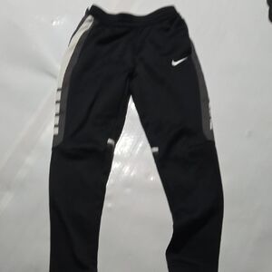 Nike Kids Black Joggers with Gray Reflective Side Panels